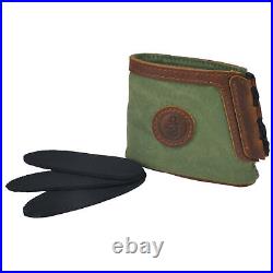 Green 1 Set Canvas Gun Recoil Pad Butt Cover With Leather Rifle Sling + Swivels