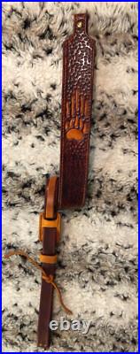 Gun sling for Rifle, Muzzleloader or Shotgun 100% Full grain leather handcrafted Gun sling for Rifle, Muzzleloader or Shotgun 100% Full grain leather handcrafted