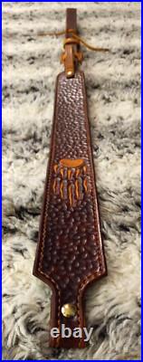Gun sling for Rifle, Muzzleloader or Shotgun 100% Full grain leather handcrafted Gun sling for Rifle, Muzzleloader or Shotgun 100% Full grain leather handcrafted
