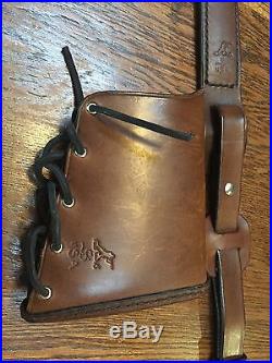 Hand Made Leather Custom Rifle Sling With Butt Guard. 45-70 Marlin