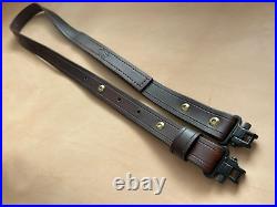 Hand Made USA Rifle Sling Adjustable 32-50 Length 1 Wide Badger Leather