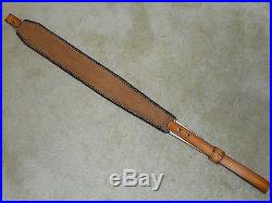 Hand Tooled Leather Padded Rifle Sling Adjustable Length 4 Eagles in Flight+one
