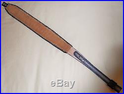 Hand Tooled Leather Padded Rifle Sling Adjustable Length Elk-Eagles-Lots Tooling