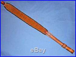 Hand Tooled Leather Padded Rifle Sling Adjustable Length Elk-Horses-Man-Pheasant