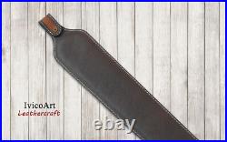 Hand Tooled Leather Rifle Sling With Duck, Adjustable, Handcrafted, Hunter Sling