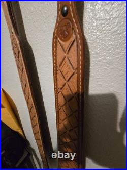 Hand crafted leather rifle sling