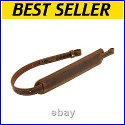Handcrafted Amish Buffalo Leather Gun Sling with Padded Comfort 32-42 Length