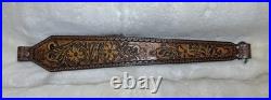 Handcrafted Leather Rifle Sling Vintage Tooled Cowhide