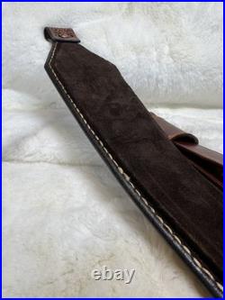 Handcrafted Leather Rifle Sling Vintage Tooled Cowhide