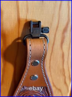 Handcrafted Tooled Leather Gun Sling