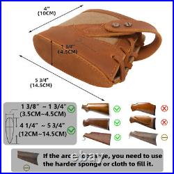 Handmade Canvas Rifle Buttstock Cover, Gun Leather Carry Strap Hunting Set Handmade Canvas Rifle Buttstock Cover, Gun Leather Carry Strap Hunting Set