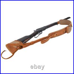 Handmade Canvas Rifle Buttstock Cover, Gun Leather Carry Strap Hunting Set Handmade Canvas Rifle Buttstock Cover, Gun Leather Carry Strap Hunting Set