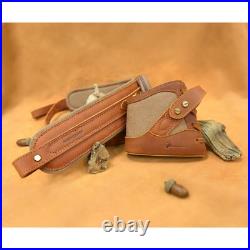 Handmade Canvas Rifle Buttstock Cover, Gun Leather Carry Strap Hunting Set Handmade Canvas Rifle Buttstock Cover, Gun Leather Carry Strap Hunting Set