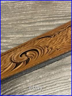 Handmade Hand Tooled LeatherRifle Sling