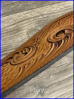Handmade Hand Tooled LeatherRifle Sling
