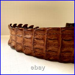 Handmade Hornback Alligator Leather Rifle / Shotgun Padded Shoulder Sling Strap