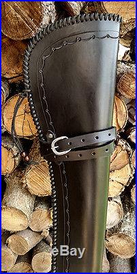 Handmade Leather Rifle Western Saddle Scabbard with Sling Winchester Henry Marlin