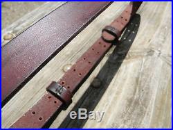 Handmade M1907 Leather Military Rifle Sling, 1.25 Inches Wide-MAHOGANY