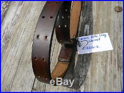 Handmade M1907 Leather Military Rifle Sling, 1.25 Inches Wide-Walnut