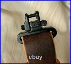 Handmade leather padded rifle sling, brown leather rifle sling, gun sling, gun