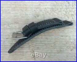 Handmade vintage black 26mm leather watch strap band for panerai