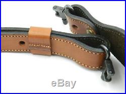 High Quality Browning Leather Rifle Sling / Carry Strap, Suede Lined, QD Swivels