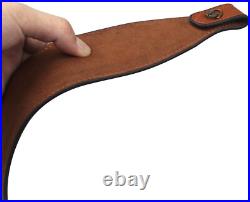 High-Quality Leather Rifle Sling with Soft Padding Essential Hunting Accessory High-Quality Leather Rifle Sling with Soft Padding Essential Hunting Accessory