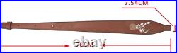 High-Quality Leather Rifle Sling with Soft Padding Essential Hunting Accessory High-Quality Leather Rifle Sling with Soft Padding Essential Hunting Accessory