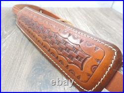 Hunter Brown Leather Padded Tooled Sling 70361 9341