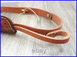 Hunter Brown Leather Padded Tooled Sling 70361 9341
