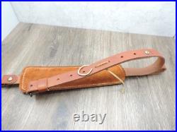 Hunter Brown Leather Padded Tooled Sling 70361 9341