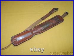 Hunter Brown Leather Rifle Sling 1 Inch Padded with QD Swivels Hunter Brown Leather Rifle Sling 1 Inch Padded with QD Swivels