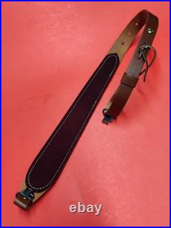 Hunter Tooled Leather Sling Big Horn Game Embossed Hunting Scene USA Remington