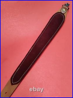 Hunter Tooled Leather Sling Big Horn Game Embossed Hunting Scene USA Remington