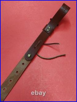 Hunter Tooled Leather Sling Big Horn Game Embossed Hunting Scene USA Remington