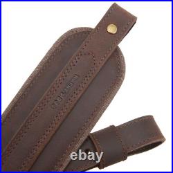 Hunting Leather Rifle Gun Sling with Pocket, Shotgun Straps 33.5 41 Adjusted