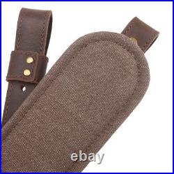 Hunting Leather Rifle Gun Sling with Pocket, Shotgun Straps 33.5 41 Adjusted