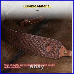 Hunting Leather Rifle Sling Gun Carry Strap Shooting Finger Rest Adjust Padded Hunting Leather Rifle Sling Gun Carry Strap Shooting Finger Rest Adjust Padded