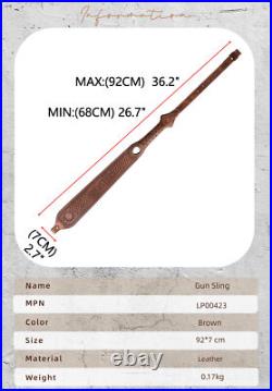 Hunting Leather Rifle Sling Gun Carry Strap Shooting Finger Rest Adjust Padded Hunting Leather Rifle Sling Gun Carry Strap Shooting Finger Rest Adjust Padded