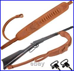 Hunting Rifle Leather Shell Holder with Handle Strap for. 308.357 Gun Sling