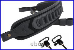 Hunting Rifle Sling with Handle, Leather Shell Holder for. 308.357 Ammo