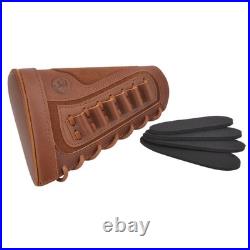 Hunting Set of Leather Rifle Sling, Ammo Buttstock for. 308.45-70.30-06.300win