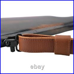 Hunting Set of Leather Rifle Sling, Ammo Buttstock for. 308.45-70.30-06.300win