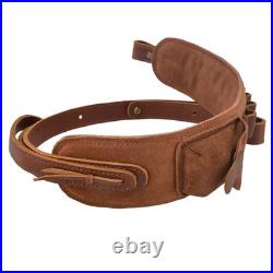 Hunting Set of Leather Rifle Sling, Ammo Buttstock for. 308.45-70.30-06.300win