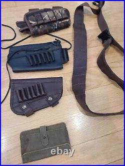 Hunting accessories Leather Rifle Shotgun Gun Sling bullet belt LOT OF 5 shown e