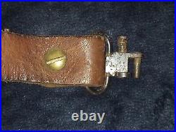 Huntsman's Leather Vintage Rifle And Shotgun Sling Deer and Acorn