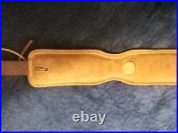 Huntsman's Leather Vintage Rifle And Shotgun Sling Deer and Acorn