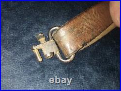 Huntsman's Leather Vintage Rifle And Shotgun Sling Deer and Acorn