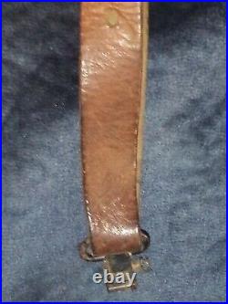 Huntsman's Leather Vintage Rifle And Shotgun Sling Deer and Acorn