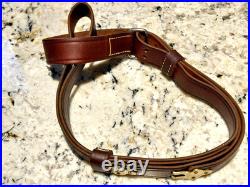 John Fields Brown Leather Military Rifle Sling